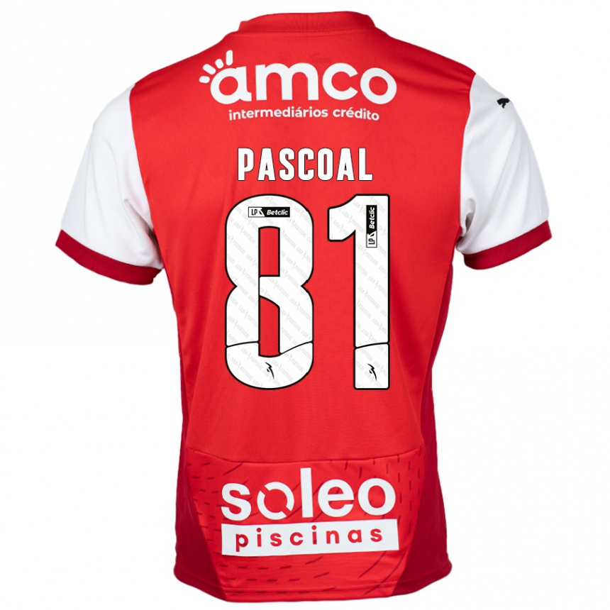 Niño Fútbol Camiseta Fodé Pascoal #81 Rojo Blanco 1ª Equipación 2024/25