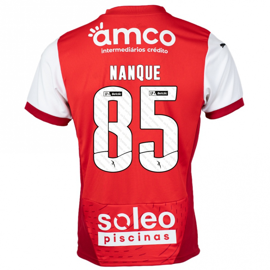 Niño Fútbol Camiseta Edgar Nanque #85 Rojo Blanco 1ª Equipación 2024/25