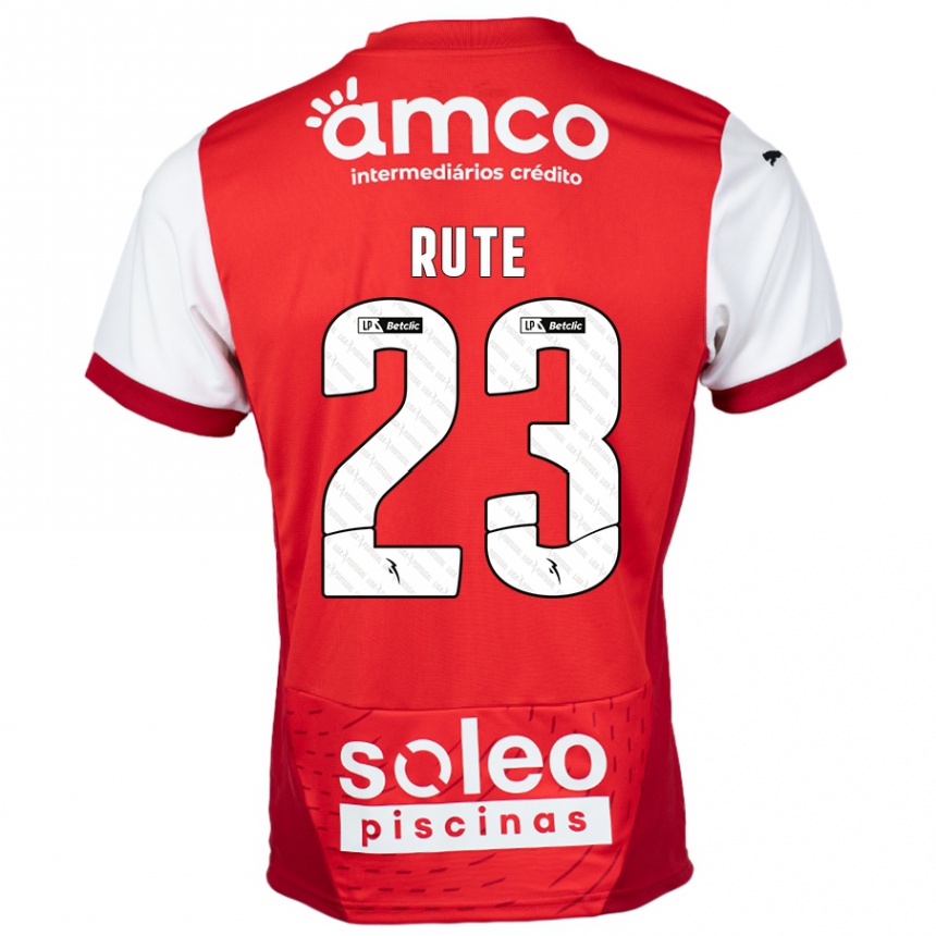 Niño Fútbol Camiseta Ana Rute #23 Rojo Blanco 1ª Equipación 2024/25