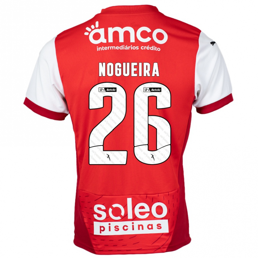 Niño Fútbol Camiseta Ana Nogueira #26 Rojo Blanco 1ª Equipación 2024/25