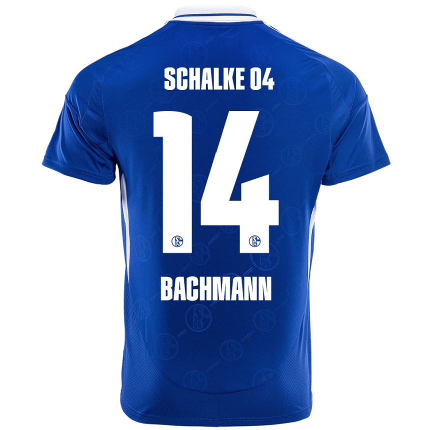 Niño Fútbol Camiseta Janik Bachmann #14 Azul Real 1ª Equipación 2024/25