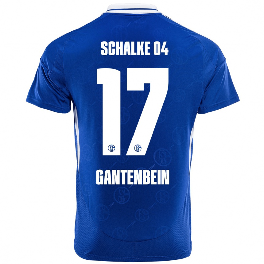 Niño Fútbol Camiseta Adrian Gantenbein #17 Azul Real 1ª Equipación 2024/25