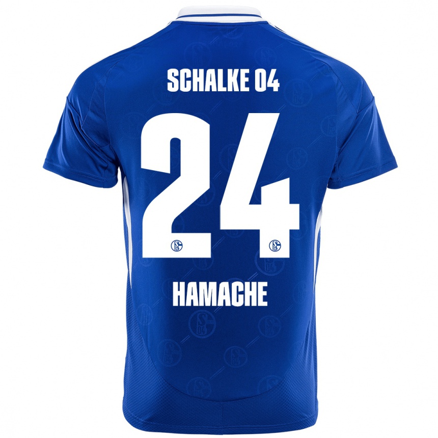 Niño Fútbol Camiseta Ilyes Hamache #24 Azul Real 1ª Equipación 2024/25