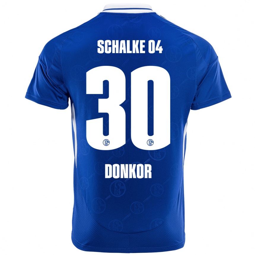 Niño Fútbol Camiseta Anton Donkor #30 Azul Real 1ª Equipación 2024/25