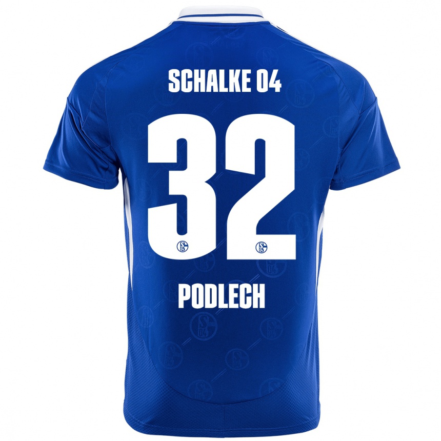 Niño Fútbol Camiseta Luca Podlech #32 Azul Real 1ª Equipación 2024/25