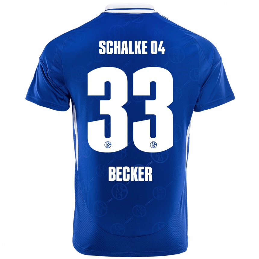 Niño Fútbol Camiseta Vitalie Becker #33 Azul Real 1ª Equipación 2024/25