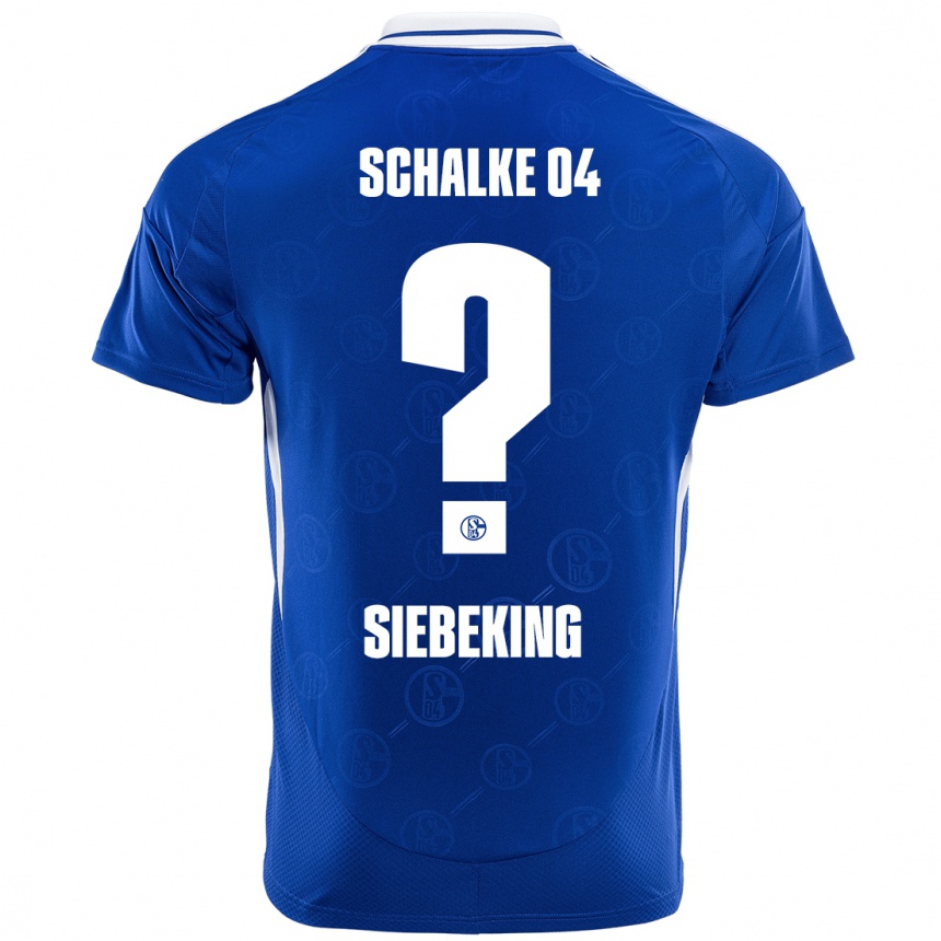 Niño Fútbol Camiseta Johannes Siebeking #0 Azul Real 1ª Equipación 2024/25