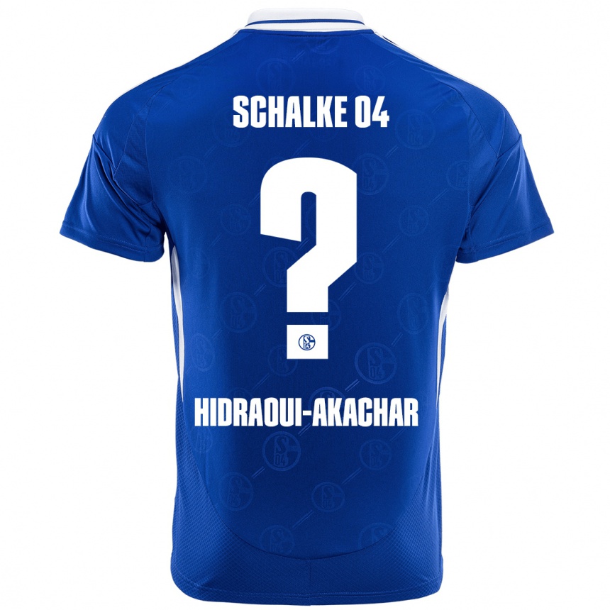 Niño Fútbol Camiseta Yassin Hidraoui-Akachar #0 Azul Real 1ª Equipación 2024/25