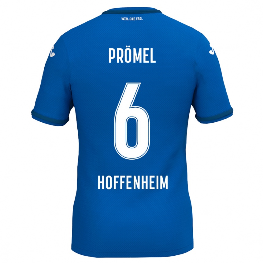 Niño Fútbol Camiseta Grischa Prömel #6 Azul Real 1ª Equipación 2024/25