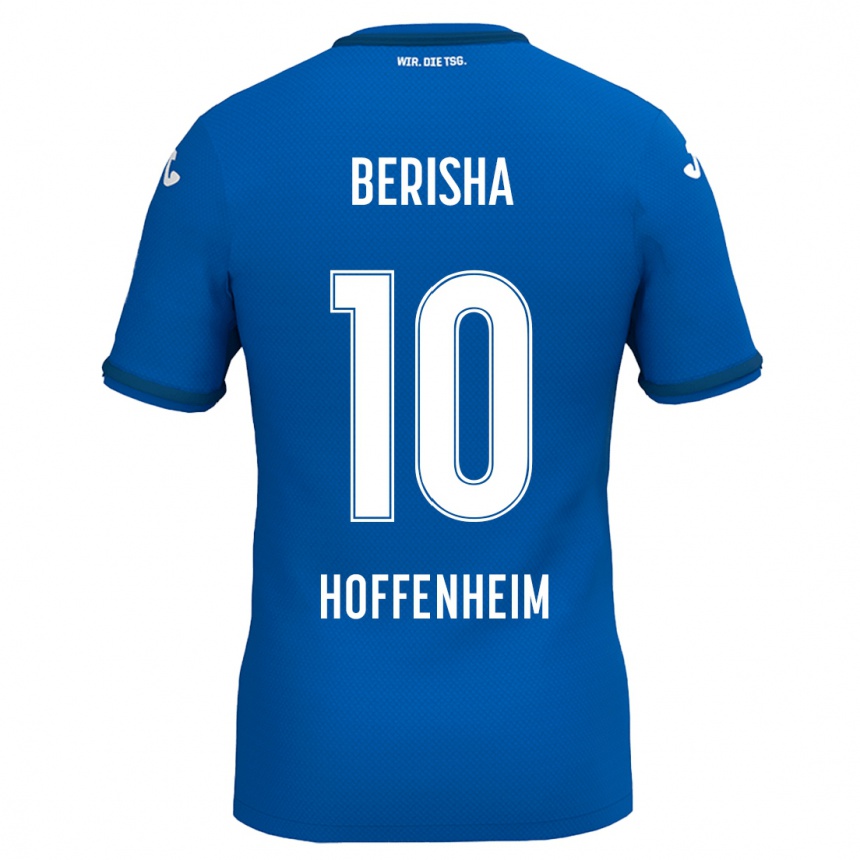 Niño Fútbol Camiseta Mergim Berisha #10 Azul Real 1ª Equipación 2024/25