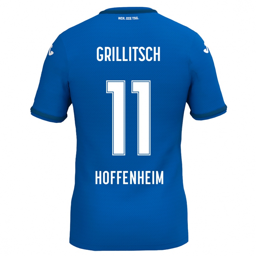 Niño Fútbol Camiseta Florian Grillitsch #11 Azul Real 1ª Equipación 2024/25