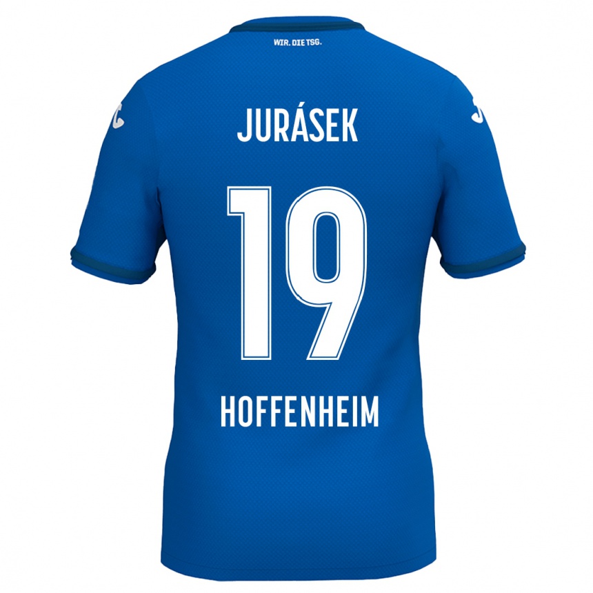 Niño Fútbol Camiseta David Jurásek #19 Azul Real 1ª Equipación 2024/25