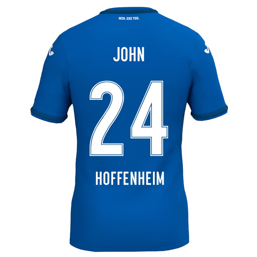 Niño Fútbol Camiseta Marco John #24 Azul Real 1ª Equipación 2024/25