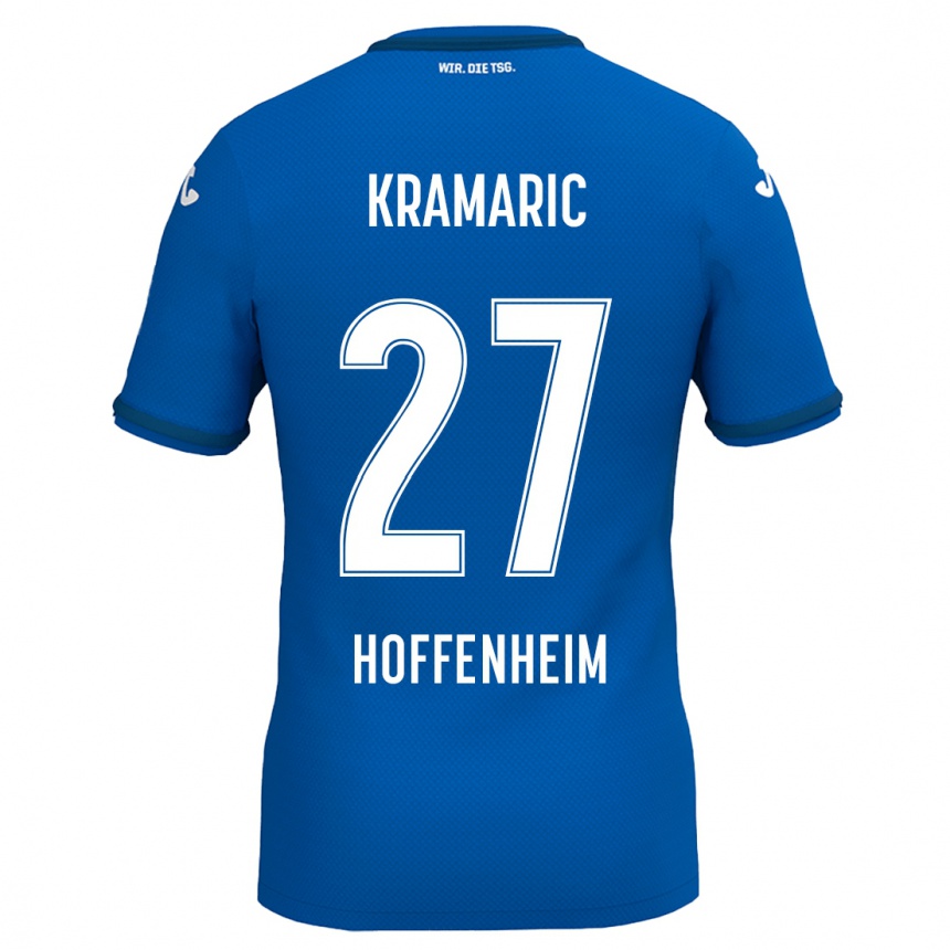 Niño Fútbol Camiseta Andrej Kramaric #27 Azul Real 1ª Equipación 2024/25