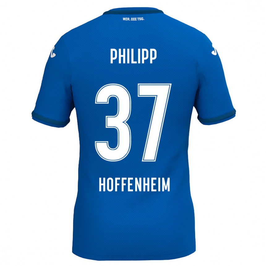 Niño Fútbol Camiseta Luca Philipp #37 Azul Real 1ª Equipación 2024/25