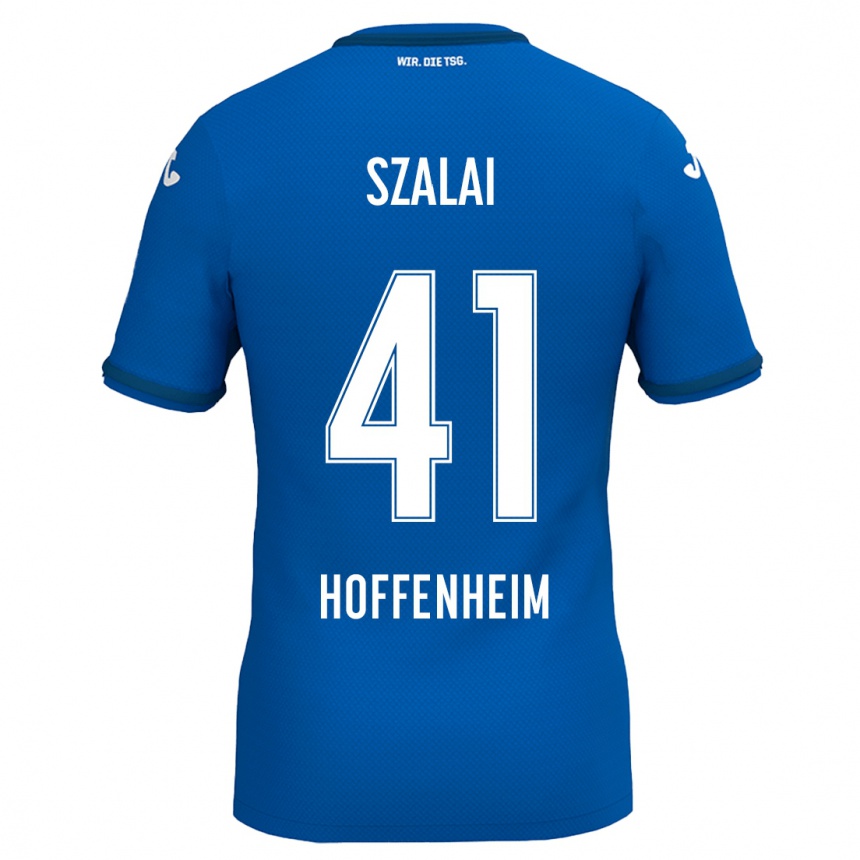 Niño Fútbol Camiseta Attila Szalai #41 Azul Real 1ª Equipación 2024/25