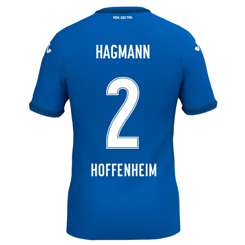 Niño Fútbol Camiseta Felix Hagmann #2 Azul Real 1ª Equipación 2024/25