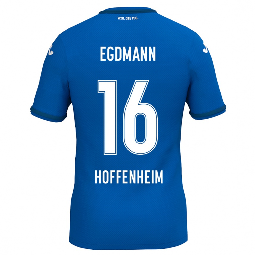 Niño Fútbol Camiseta Mika Egdmann #16 Azul Real 1ª Equipación 2024/25