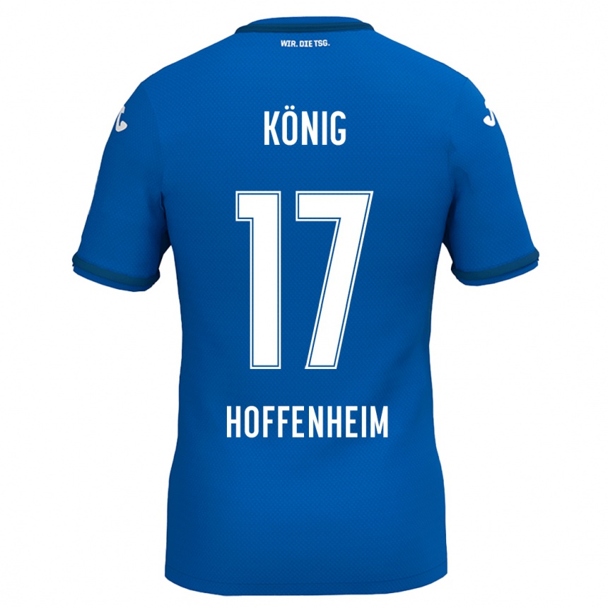 Niño Fútbol Camiseta Noah König #17 Azul Real 1ª Equipación 2024/25