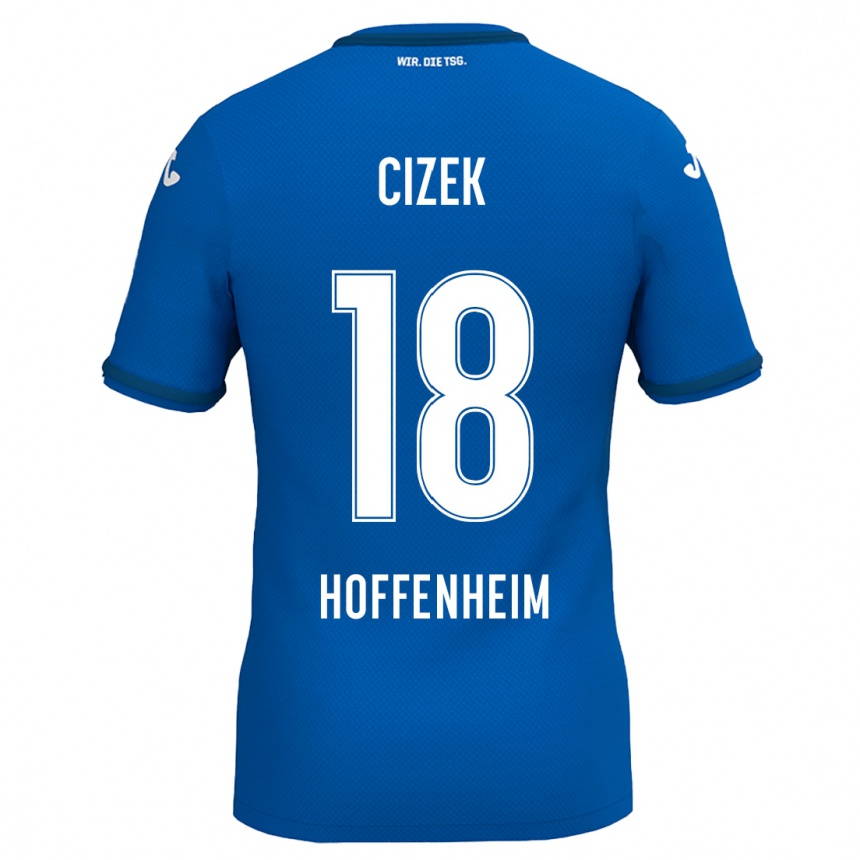 Niño Fútbol Camiseta Krystof Cizek #18 Azul Real 1ª Equipación 2024/25