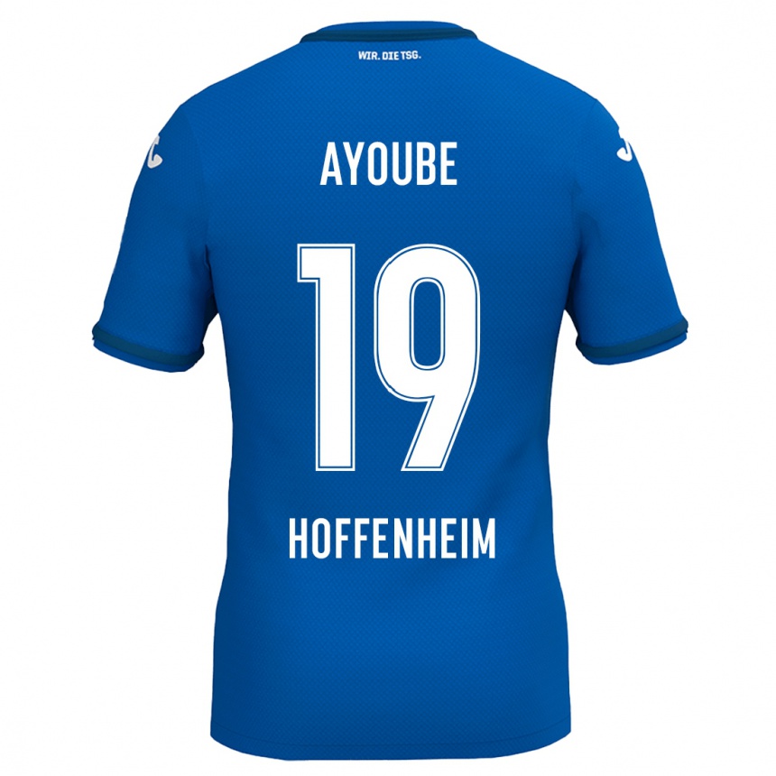 Niño Fútbol Camiseta Ayoube Amaimouni-Echghouyab #19 Azul Real 1ª Equipación 2024/25