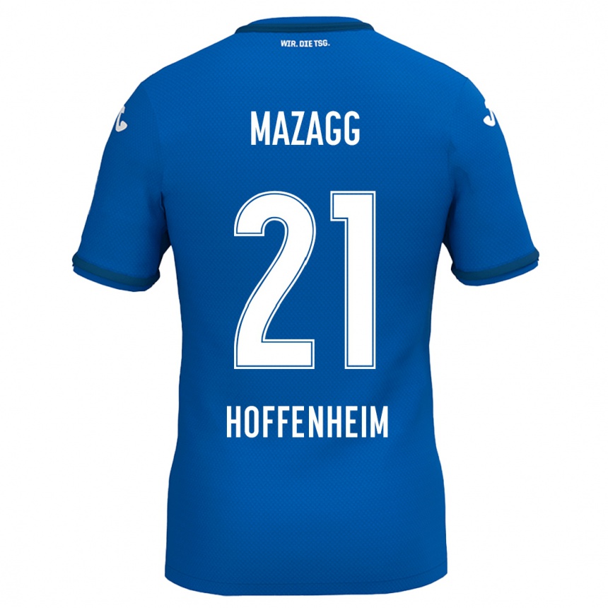 Niño Fútbol Camiseta Lukas Mazagg #21 Azul Real 1ª Equipación 2024/25