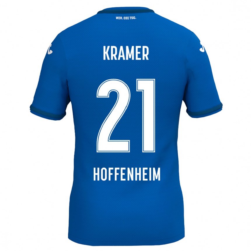 Niño Fútbol Camiseta Emil Kramer #21 Azul Real 1ª Equipación 2024/25