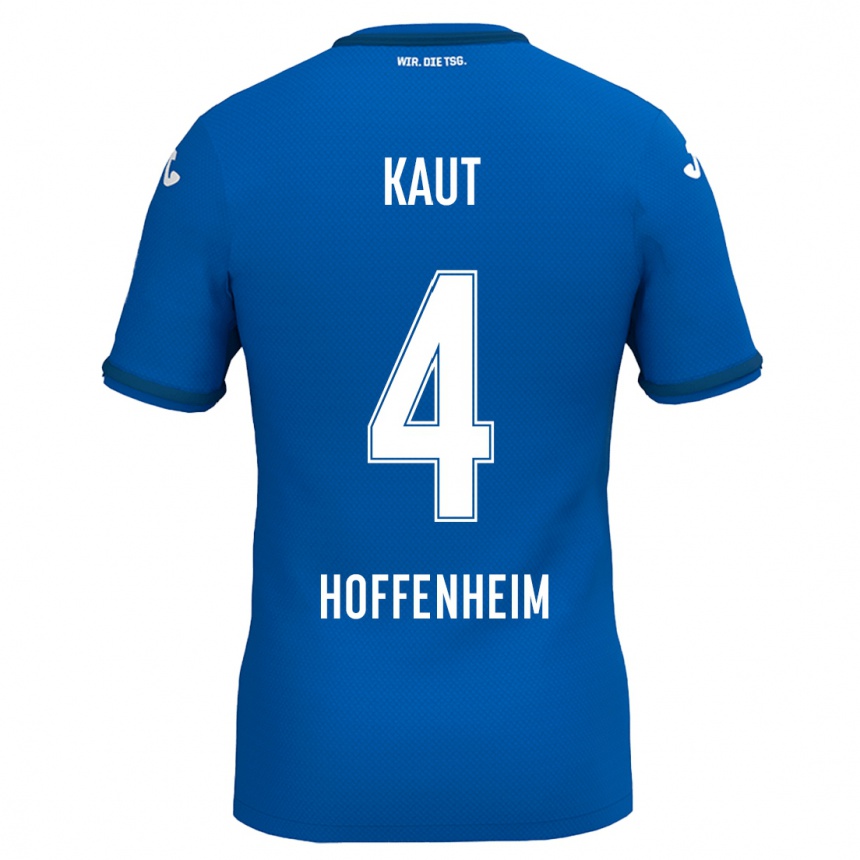 Niño Fútbol Camiseta Lisann Kaut #4 Azul Real 1ª Equipación 2024/25