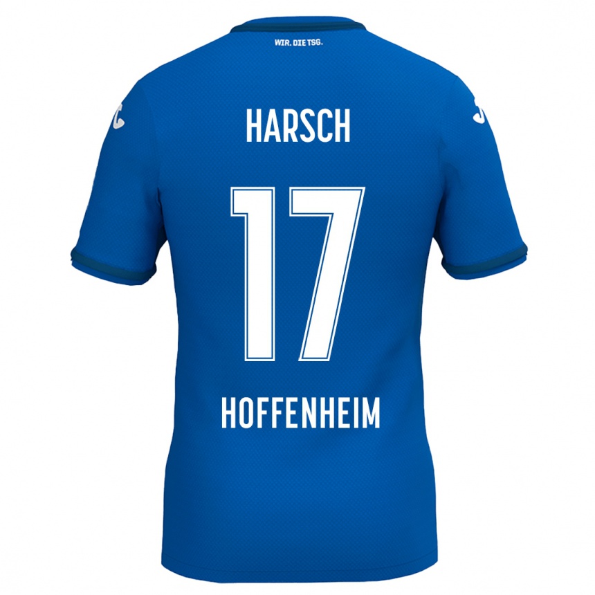 Niño Fútbol Camiseta Franziska Harsch #17 Azul Real 1ª Equipación 2024/25