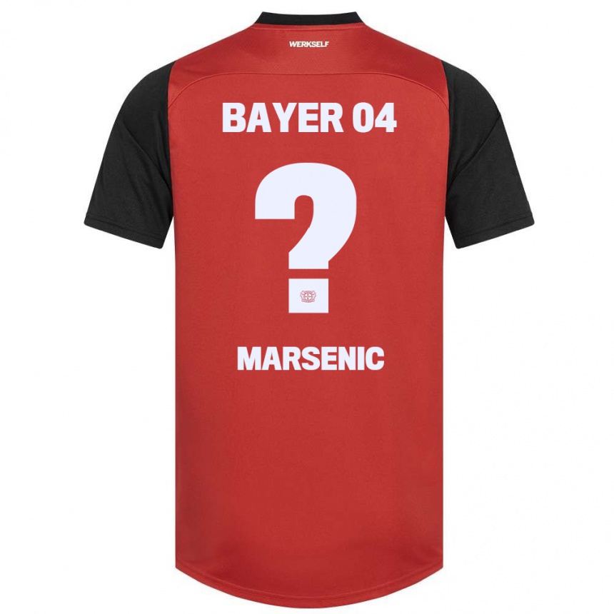 Niño Fútbol Camiseta Matija Marsenic #0 Rojo Negro 1ª Equipación 2024/25