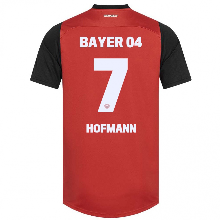 Niño Fútbol Camiseta Jonas Hofmann #7 Rojo Negro 1ª Equipación 2024/25