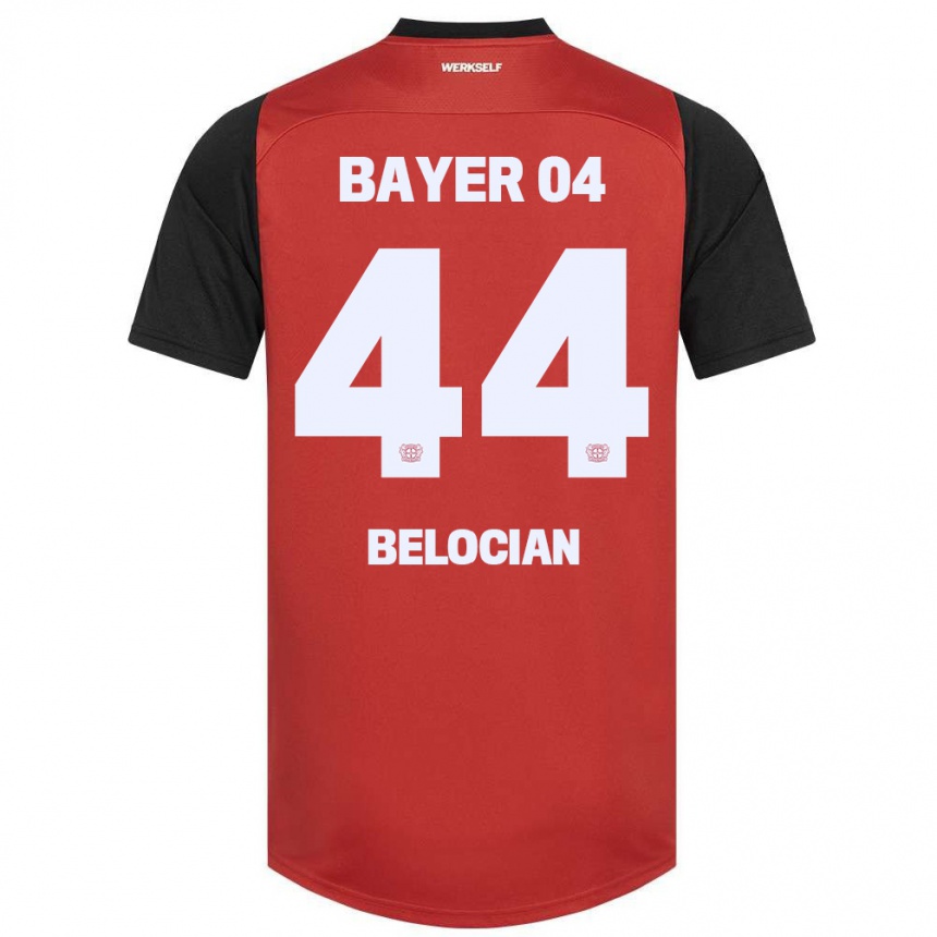 Niño Fútbol Camiseta Jeanuël Belocian #44 Rojo Negro 1ª Equipación 2024/25