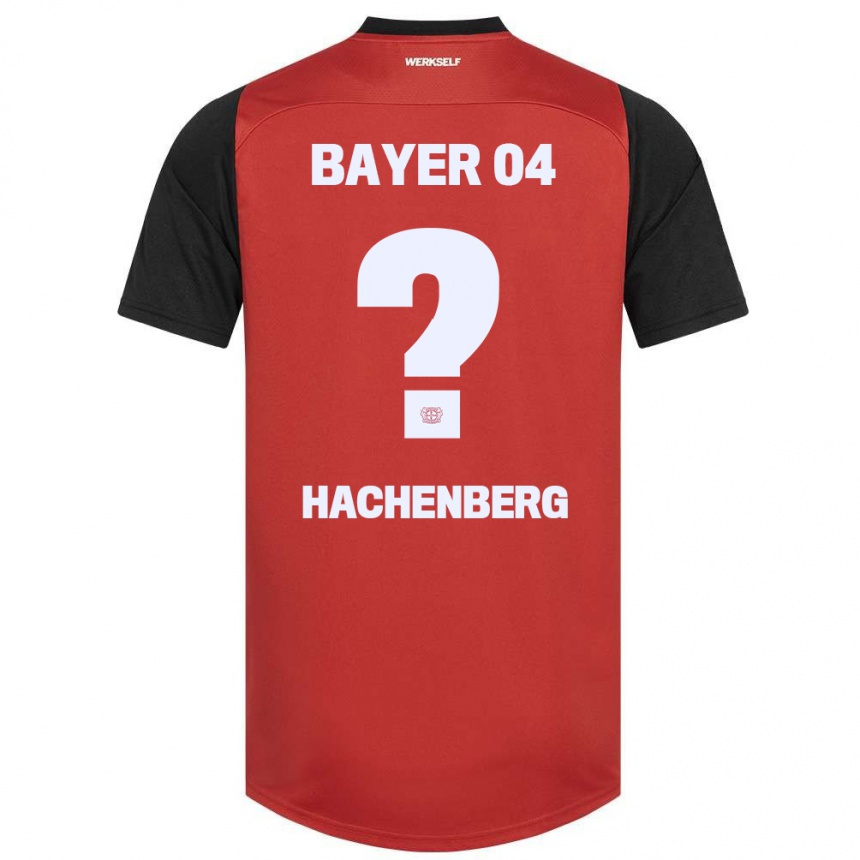 Niño Fútbol Camiseta Merlin Hachenberg #0 Rojo Negro 1ª Equipación 2024/25