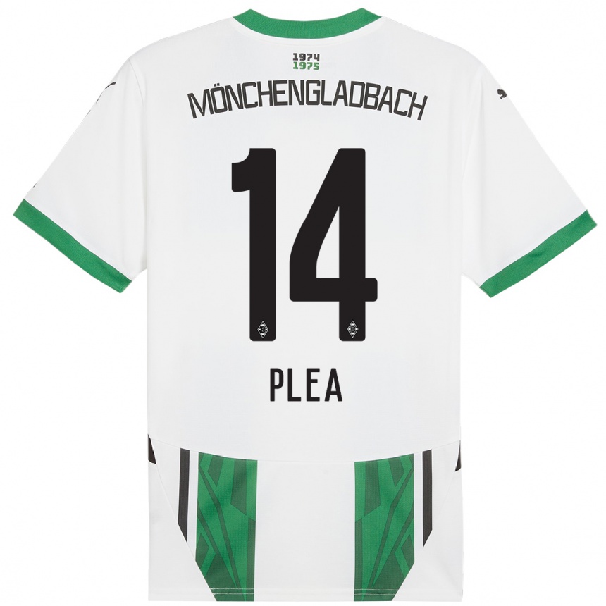 Niño Fútbol Camiseta Alassane Plea #14 Blanco Verde 1ª Equipación 2024/25