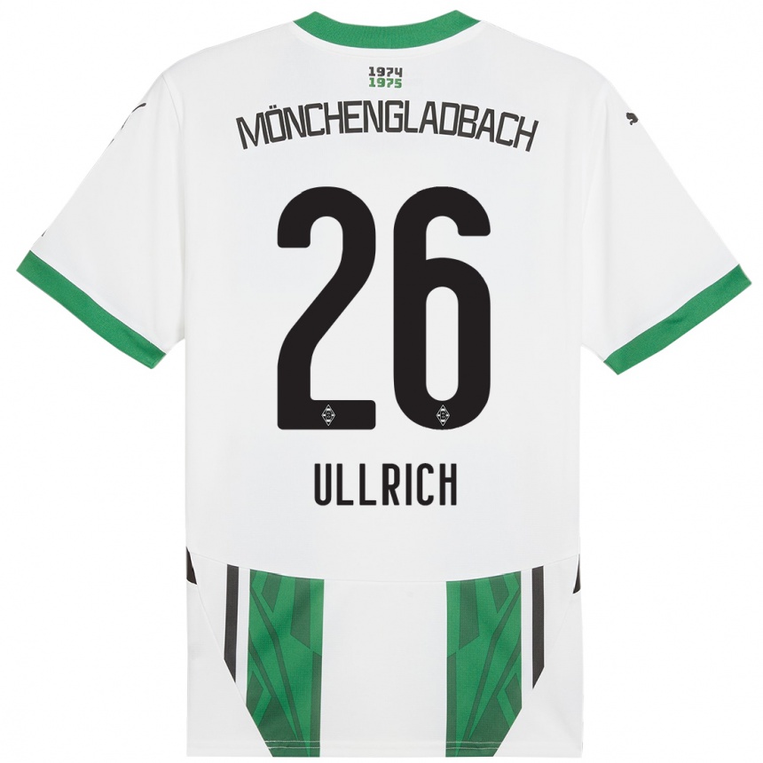 Niño Fútbol Camiseta Lukas Ullrich #26 Blanco Verde 1ª Equipación 2024/25