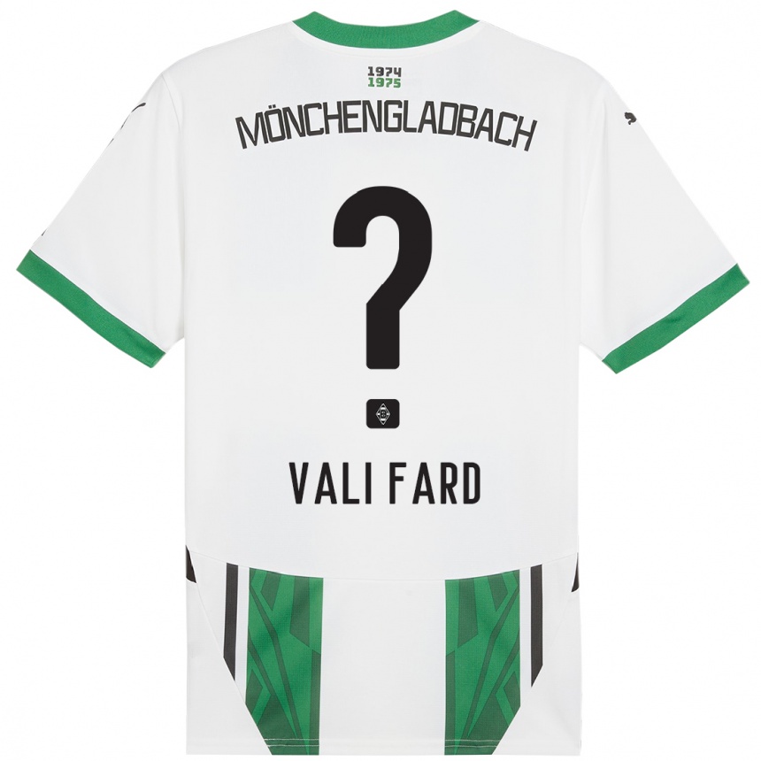 Niño Fútbol Camiseta Elias Vali Fard #0 Blanco Verde 1ª Equipación 2024/25