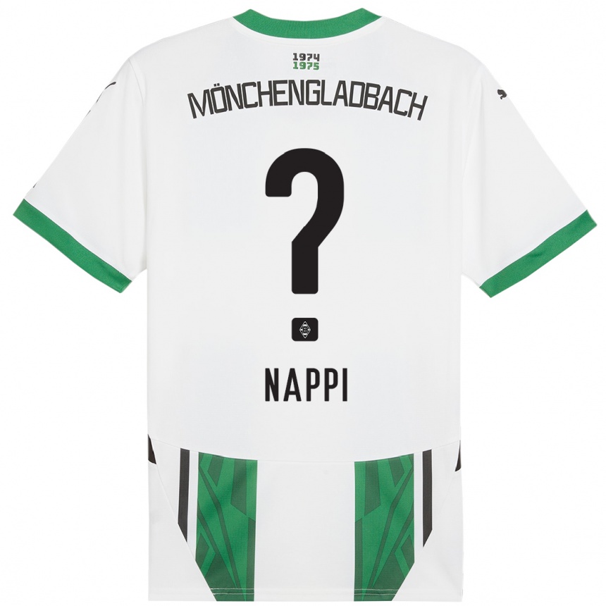 Niño Fútbol Camiseta Johann Deumi Nappi #0 Blanco Verde 1ª Equipación 2024/25