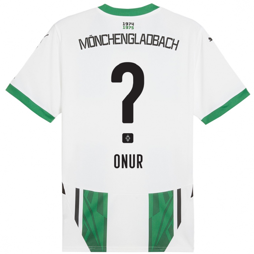 Niño Fútbol Camiseta Hasan Onur #0 Blanco Verde 1ª Equipación 2024/25