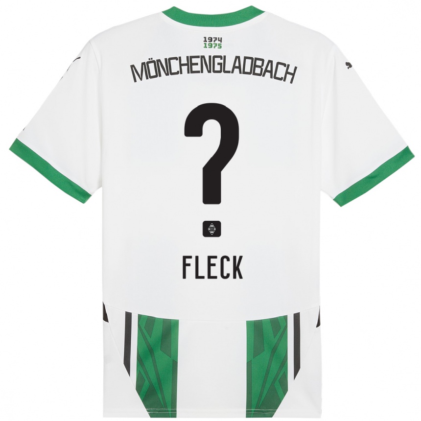 Niño Fútbol Camiseta Fritz Fleck #0 Blanco Verde 1ª Equipación 2024/25