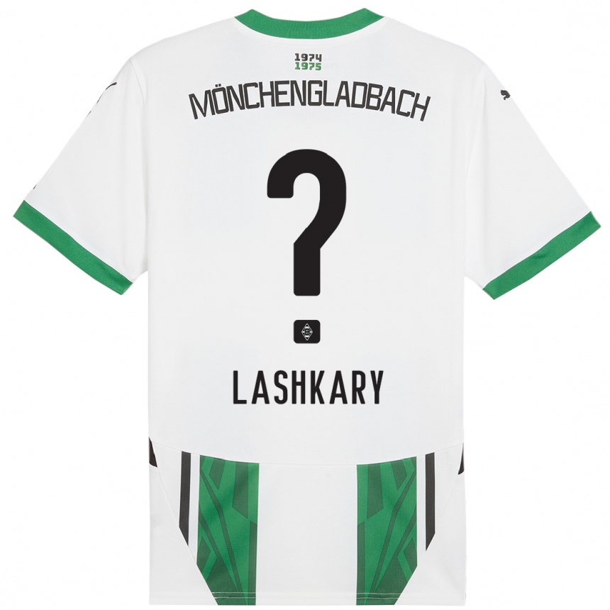 Niño Fútbol Camiseta Roman Lashkary #0 Blanco Verde 1ª Equipación 2024/25