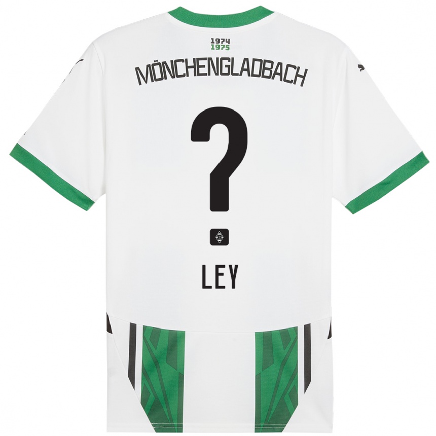 Niño Fútbol Camiseta Marlon Ley #0 Blanco Verde 1ª Equipación 2024/25