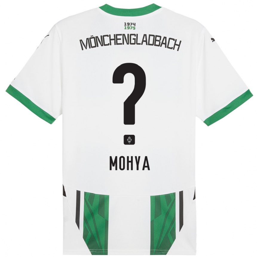 Niño Fútbol Camiseta Wael Mohya #0 Blanco Verde 1ª Equipación 2024/25