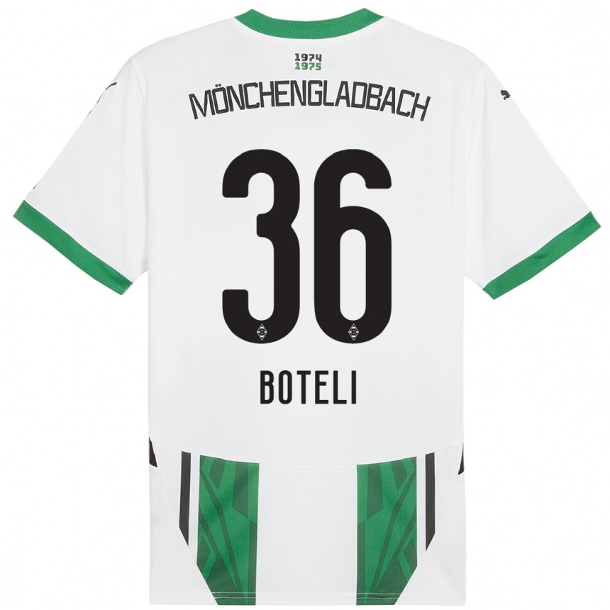 Niño Fútbol Camiseta Winsley Boteli #36 Blanco Verde 1ª Equipación 2024/25