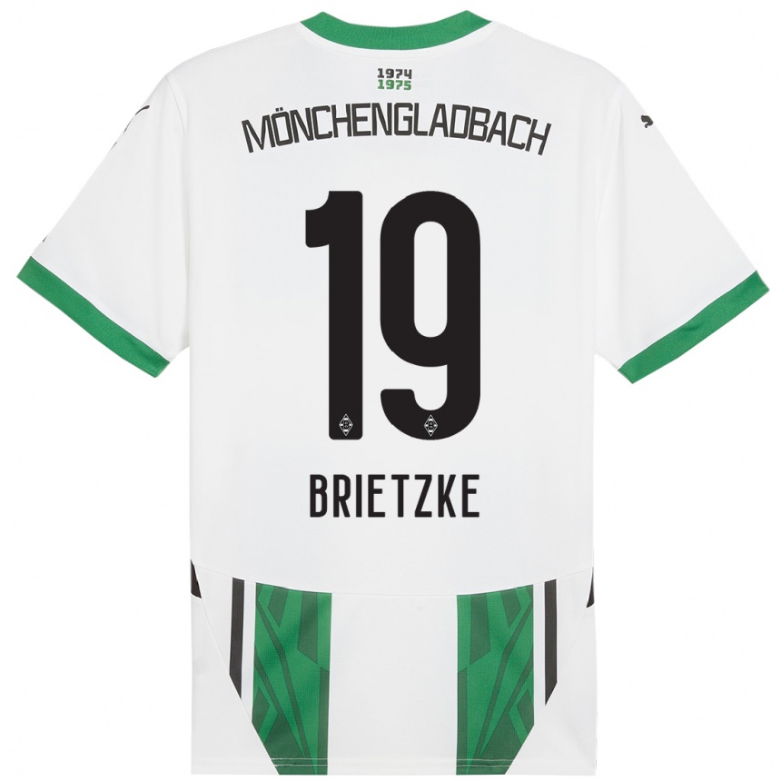 Niño Fútbol Camiseta Yvonne Brietzke #19 Blanco Verde 1ª Equipación 2024/25