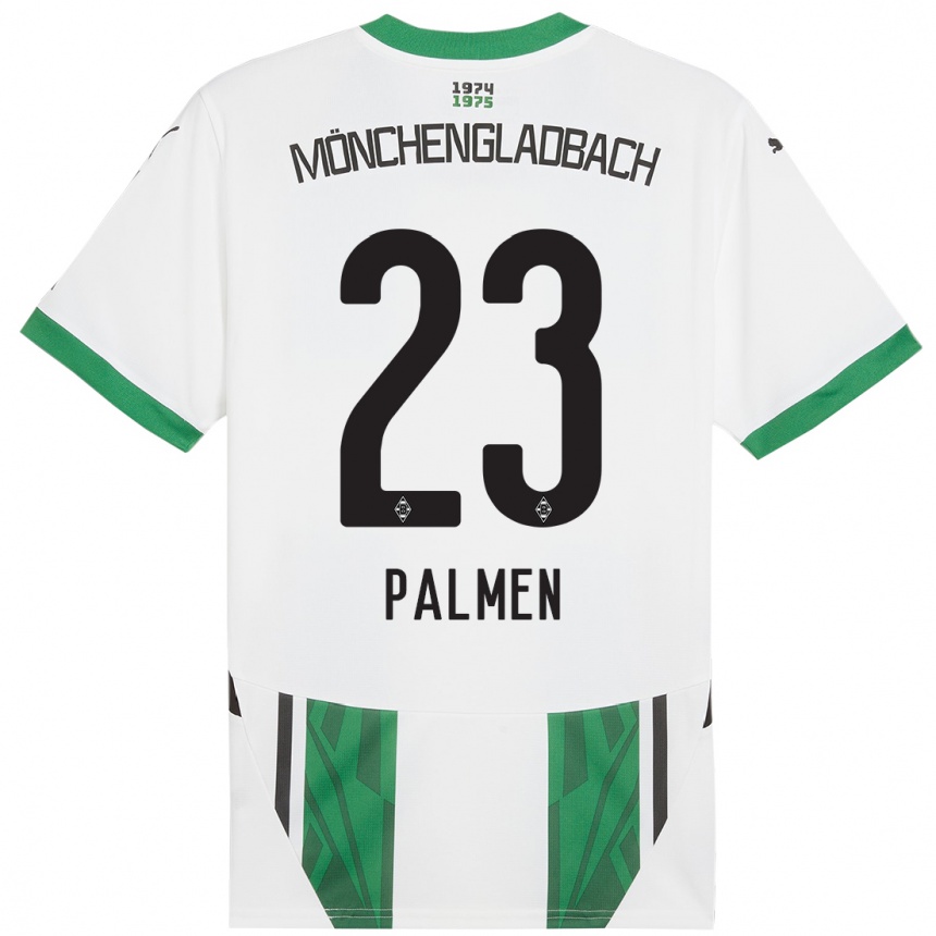 Niño Fútbol Camiseta Luisa Palmen #23 Blanco Verde 1ª Equipación 2024/25