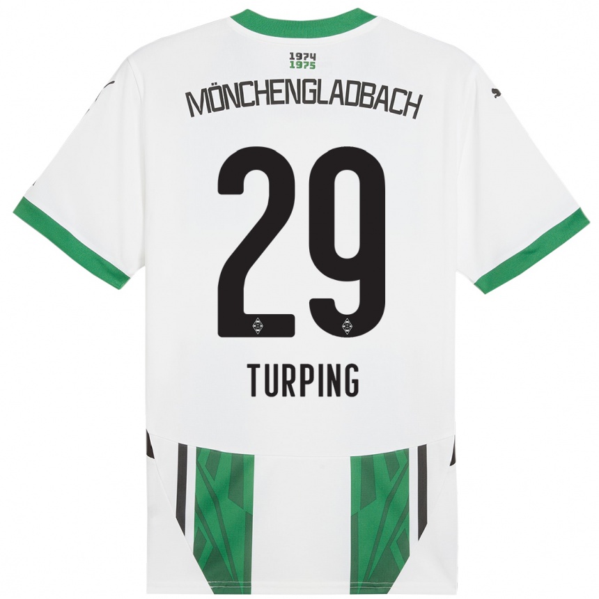 Niño Fútbol Camiseta Selim Turping #29 Blanco Verde 1ª Equipación 2024/25