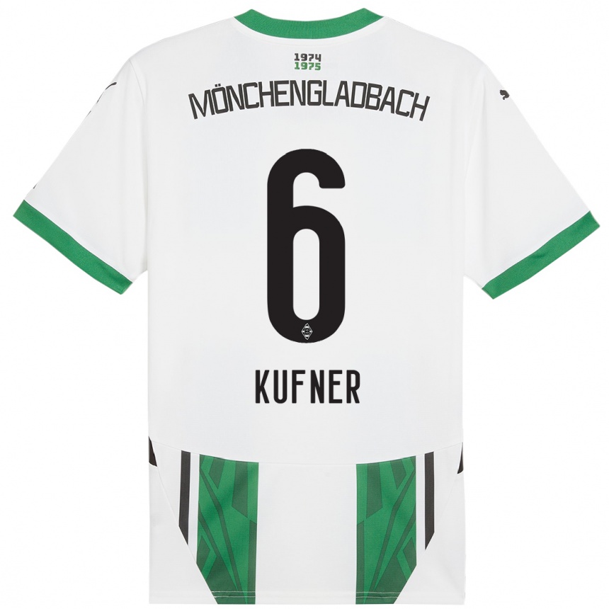 Niño Fútbol Camiseta Anne-Catherine Kufner #6 Blanco Verde 1ª Equipación 2024/25