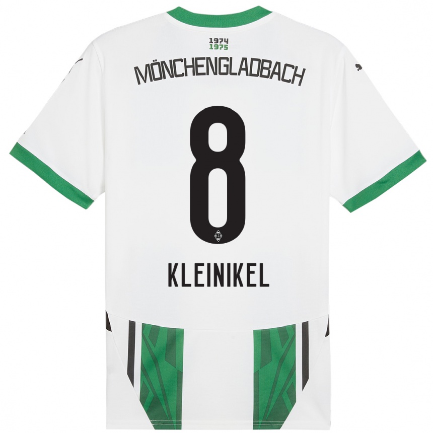 Niño Fútbol Camiseta Nadja Kleinikel #8 Blanco Verde 1ª Equipación 2024/25