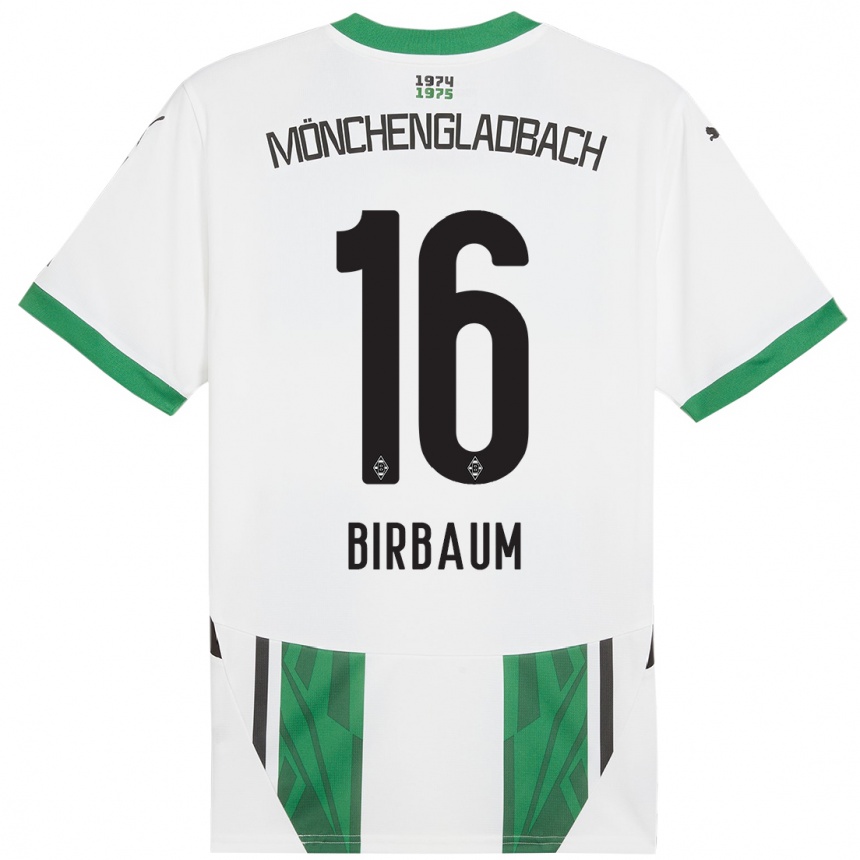 Niño Fútbol Camiseta Anne Birbaum #16 Blanco Verde 1ª Equipación 2024/25