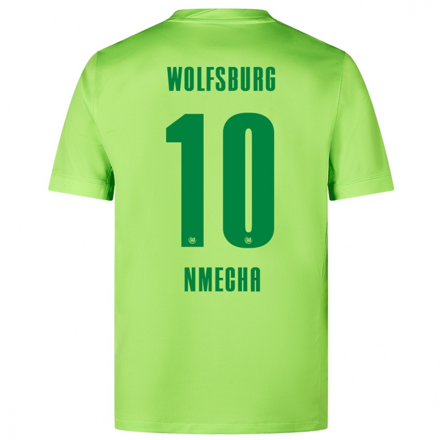 Niño Fútbol Camiseta Lukas Nmecha #10 Verde Fluorescente 1ª Equipación 2024/25